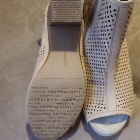 Hush Puppies Beige Perforated Ankle Booties - Picture 4 of 9